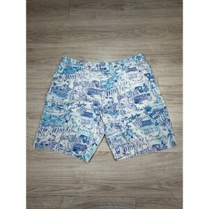 Lilly Pulitzer Resort Fit Bermuda Shorts Fresh Catch Toile Women's Size 14